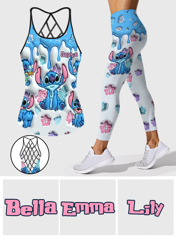 Personalized Ohana Cross Tank Top & Leggings Set for Mom Cross Tank Top & Leggings GradoCreations