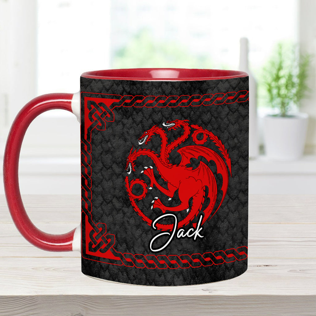 Personalized Accent Mug with Dragon Design for Coffee Lovers Accent Mug GradoCreations