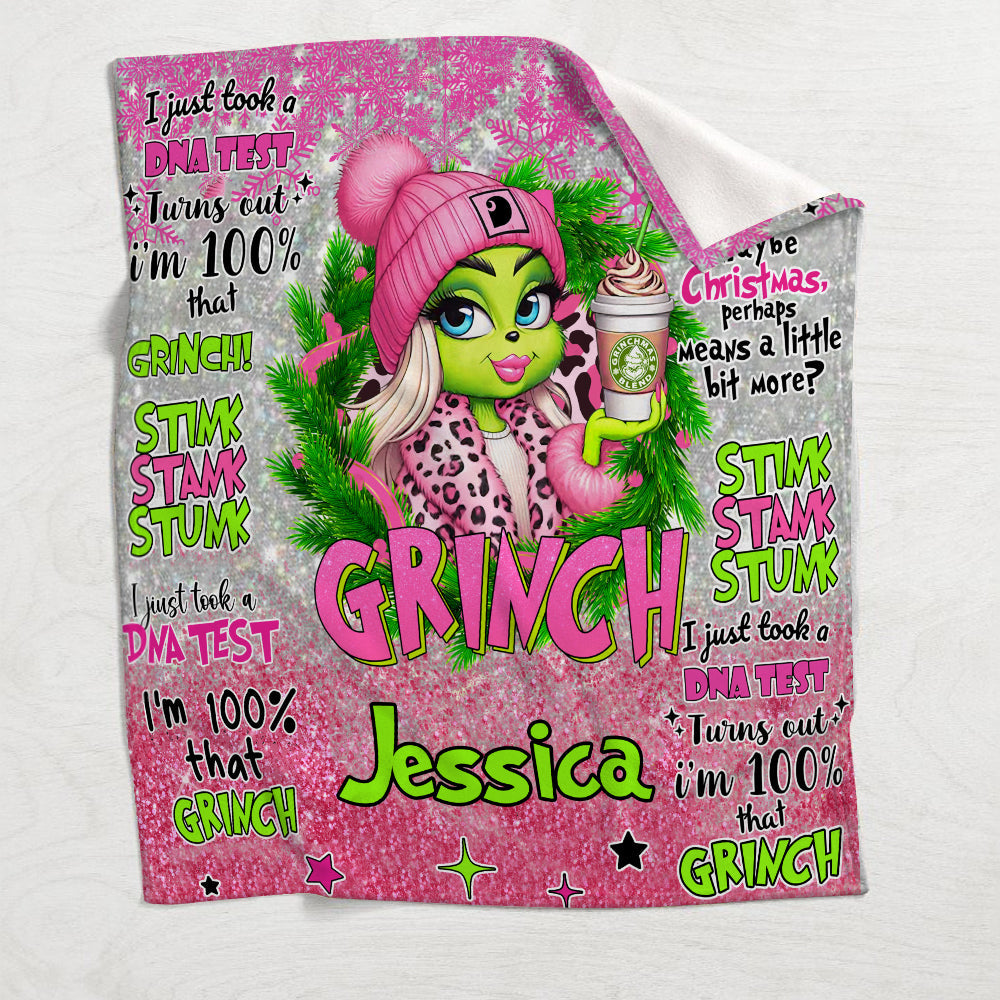Personalized Merry Grinchmas Blanket Custom Name Christmas Gift Blanket GradoCreations