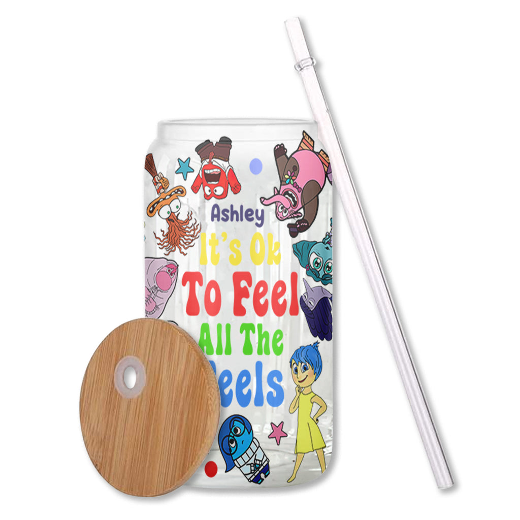 Personalized 16oz Can Glass with Straw Custom Name Gift Can Glass GradoCreations