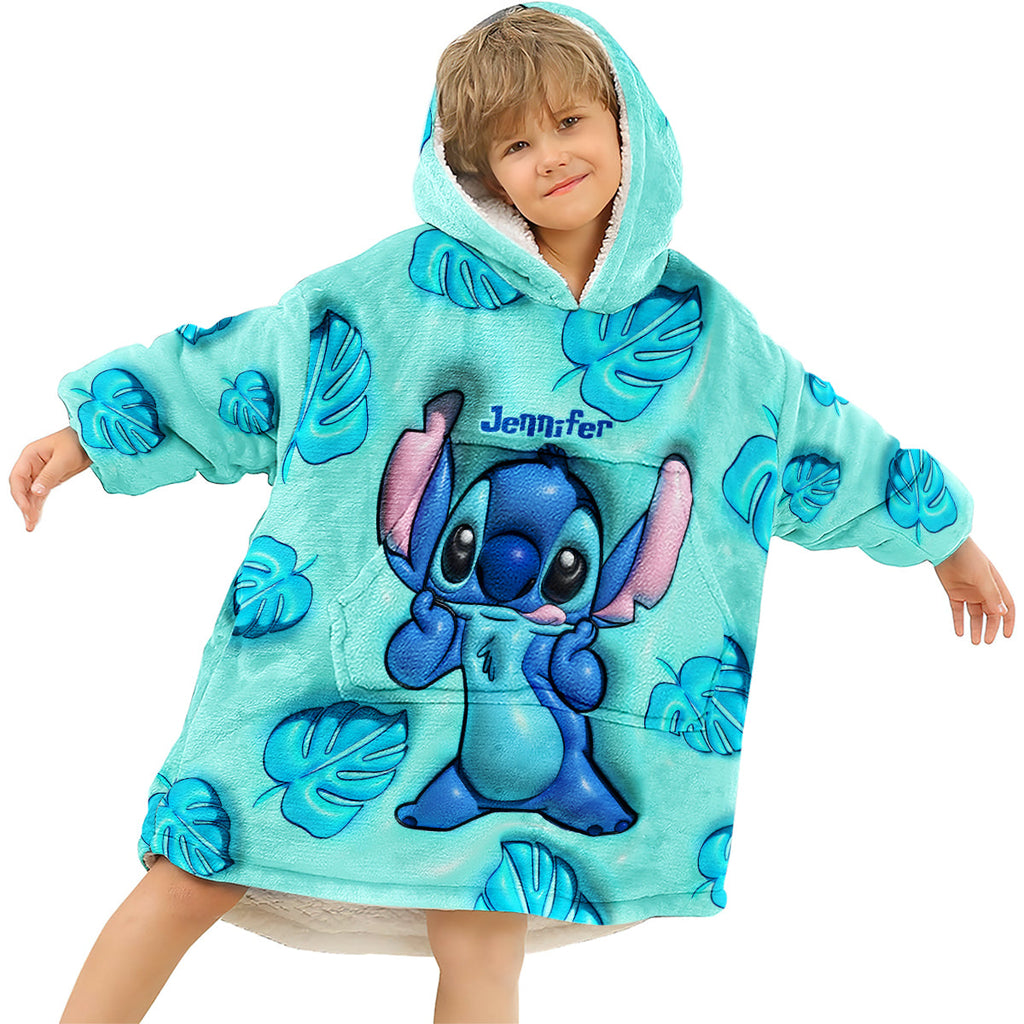 Personalized Ohana Blanket Hoodie Custom Name Gift for Family Blanket Hoodie GradoCreations