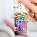 Personalized Acrylic Keychain Custom Name Inside Out Design Gift One-sided Custom Shaped Keychain GradoCreations