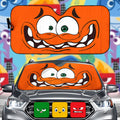 Personalized Funny Car Sunshade with Emotions for Vehicle Protection Car Sunshade GradoCreations