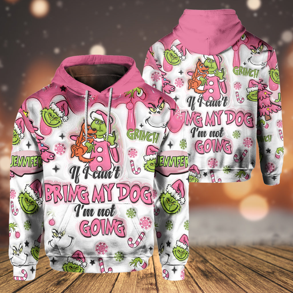 Personalized Christmas All Over Shirt with Grinch Design for Dog Lovers All Over Shirt GradoCreations