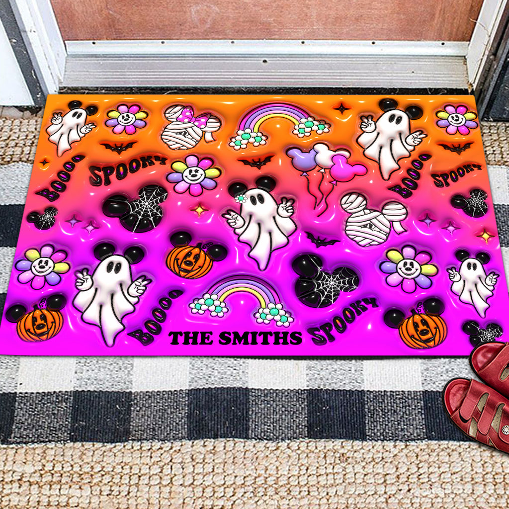 Personalized Halloween Mouse Doormat Custom Name Gift Doormat GradoCreations