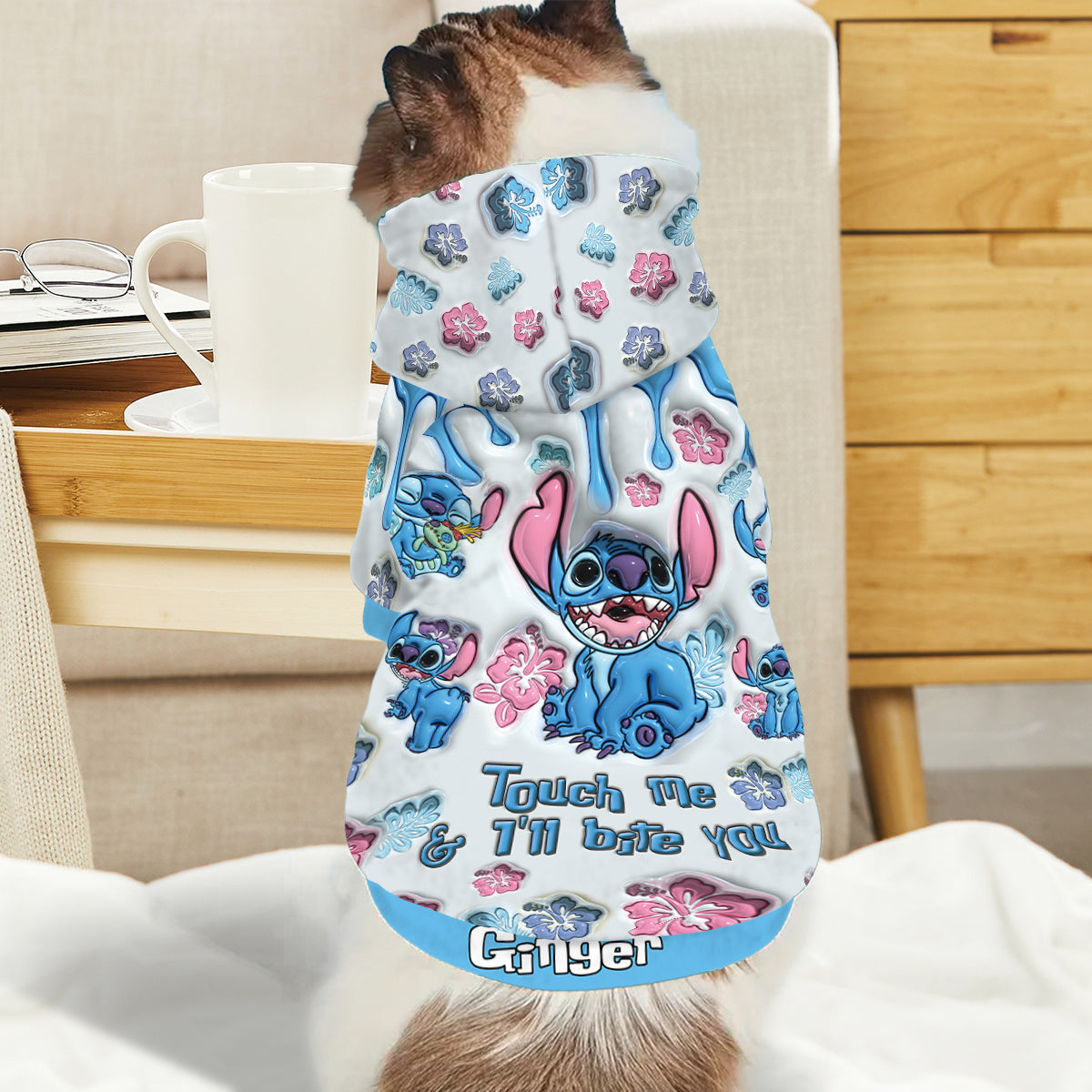 Personalized Ohana Pet Hoodie Custom Name for Dogs and Cats Pet Hoodie GradoCreations