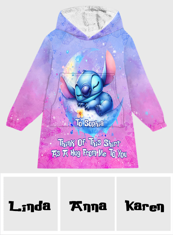 Personalized Ohana Blanket Hoodie Custom Gift for Her Blanket Hoodie GradoCreations