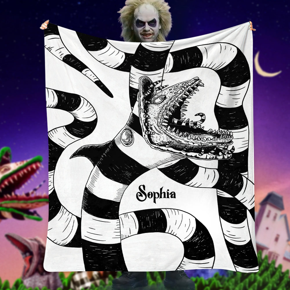 Personalized Halloween Movie Blanket Custom Name Gift Blanket GradoCreations