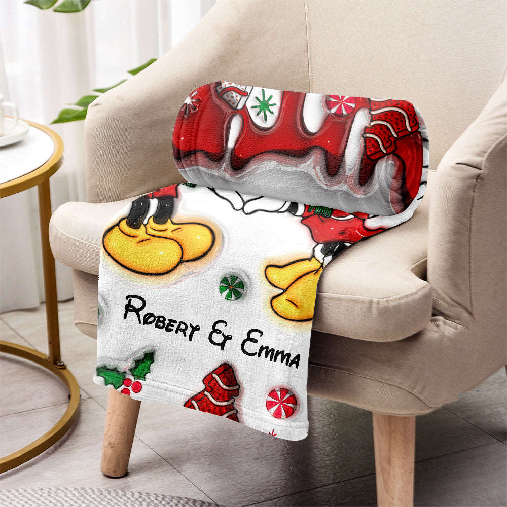 Personalized Christmas Mouse Blanket Gift for Family Blanket GradoCreations