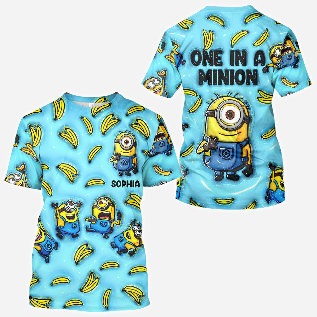 Personalized Minion All Over Shirt Custom Name Birthday Gift All Over Shirt GradoCreations