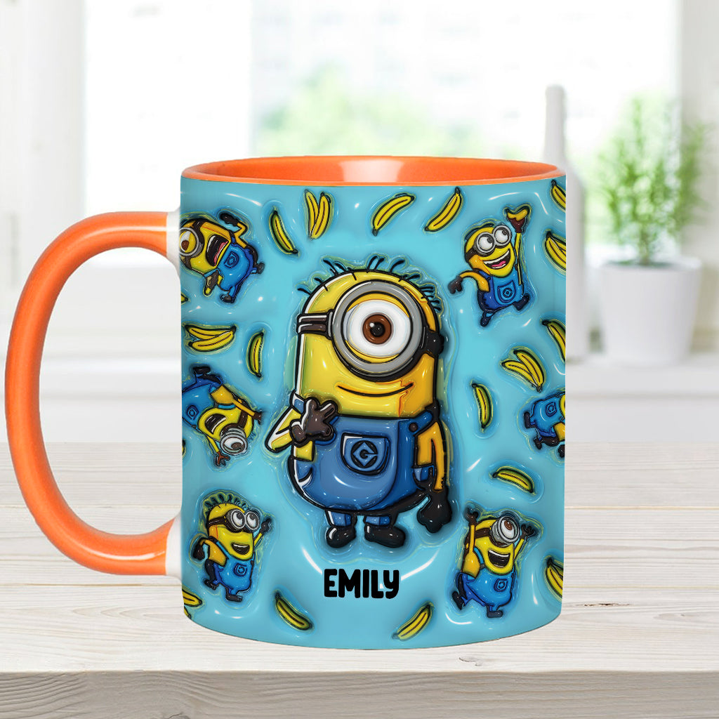 Personalized Minion Mug Custom Name Gift Idea for Kids Accent Mug GradoCreations