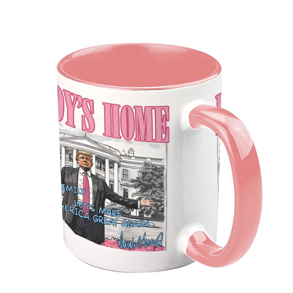 Personalized Two-Tone Accent Mug Custom Name Gift for Dad Accent Mug GradoCreations