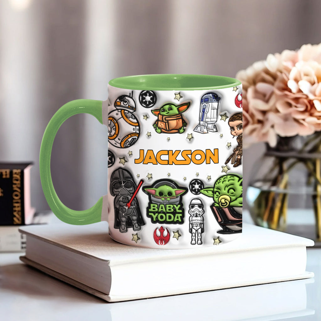 Personalized The Force Accent Mug Custom Name Gift for Star Wars Fans Accent Mug GradoCreations