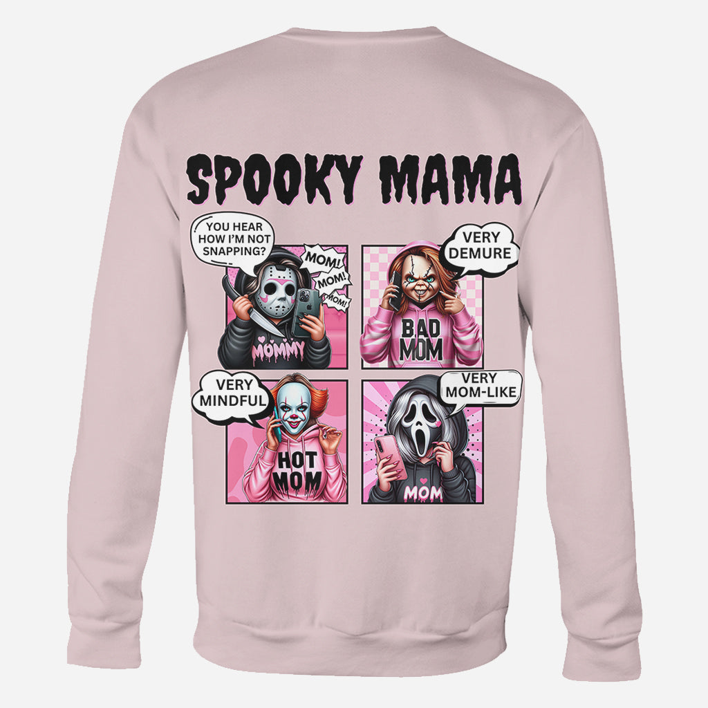 Personalized Spooky Mama All Over Shirt Custom Name Gift for Mom All Over Shirt GradoCreations