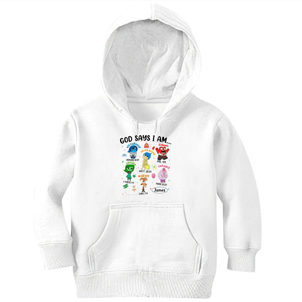 Personalized God Says I Am T-shirt & Hoodie for Kids T-shirt & Hoodie GradoCreations