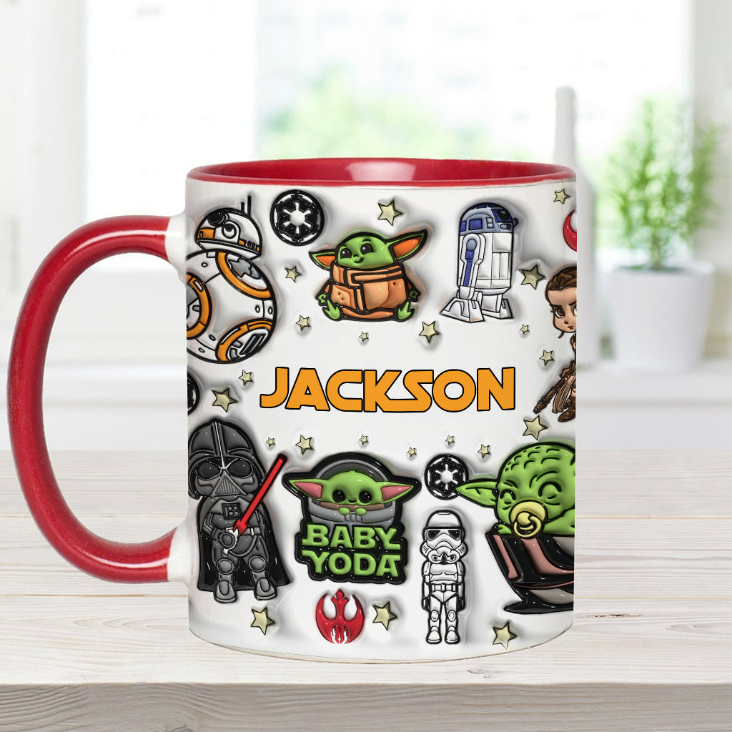 Personalized The Force Accent Mug Custom Name Gift for Star Wars Fans Accent Mug GradoCreations