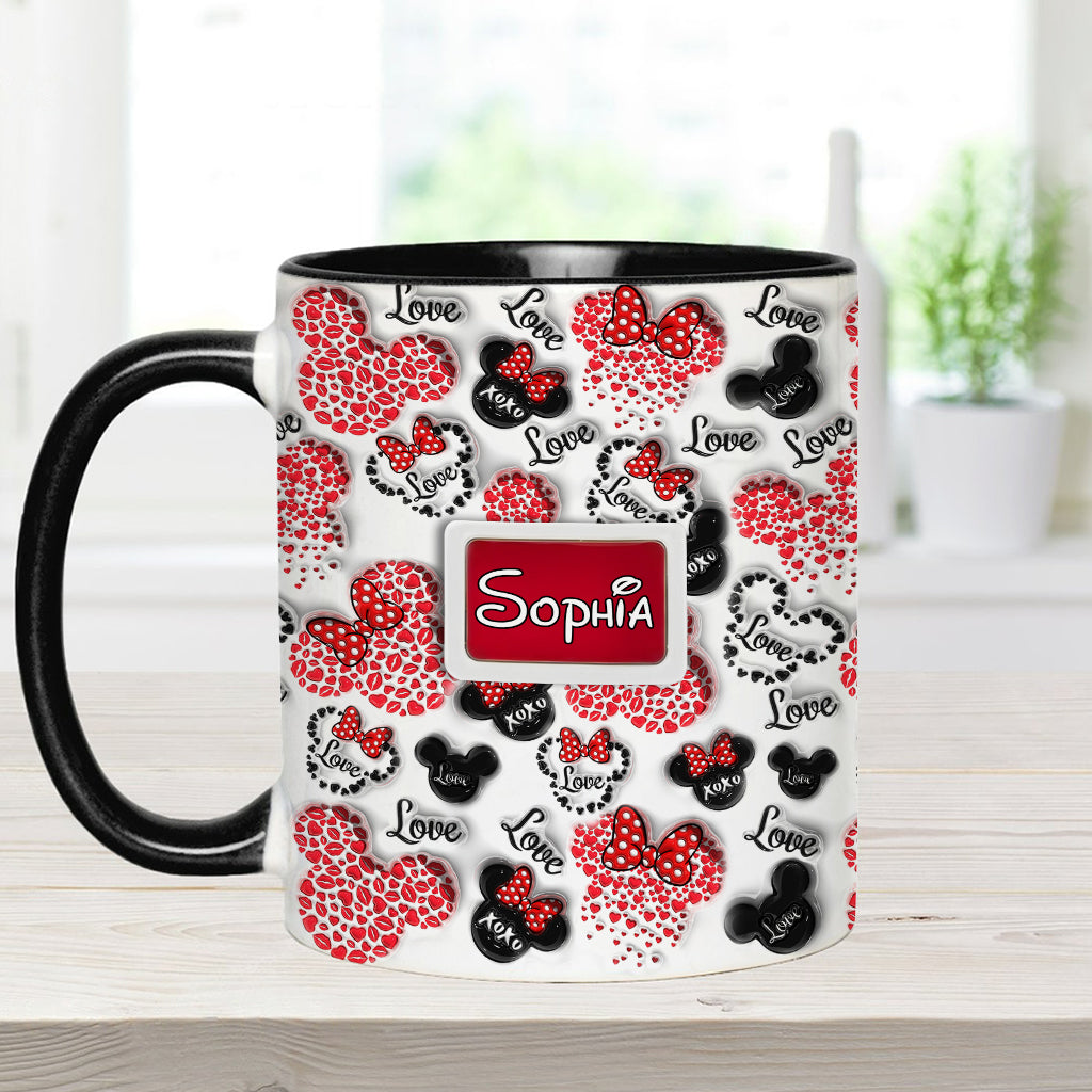 Personalized Mouse Accent Mug Custom Name Gift for Her Accent Mug GradoCreations