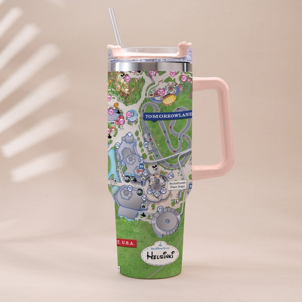 Personalized Magic Kingdom Mouse Tumbler with Handle | Unique Gift Tumbler With Handle GradoCreations