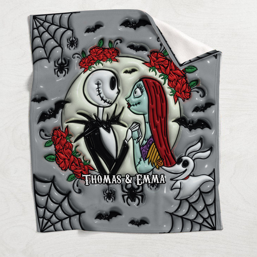 Personalized Nightmare Blanket Custom Name Gift for Couples Blanket GradoCreations