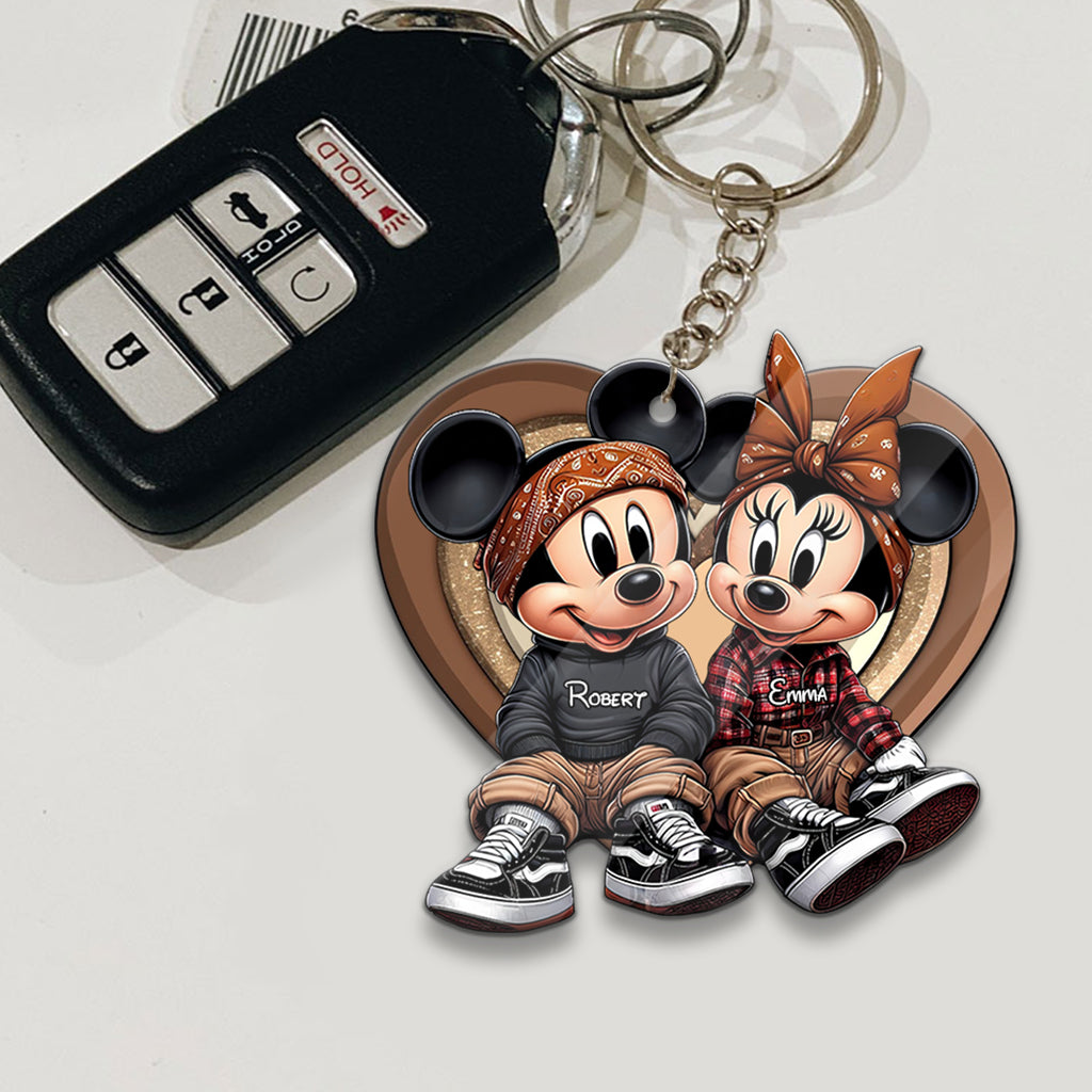 Personalized QR Code Keychain for Couples - Unique Gift Keychain GradoCreations
