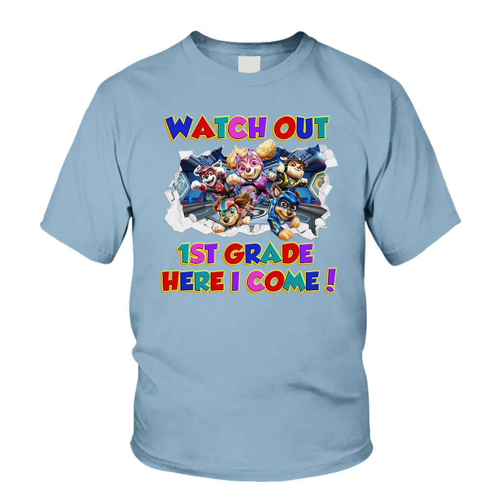 Personalized Kids T-Shirt with Watch Out Design for Back to School Kid Shirt GradoCreations