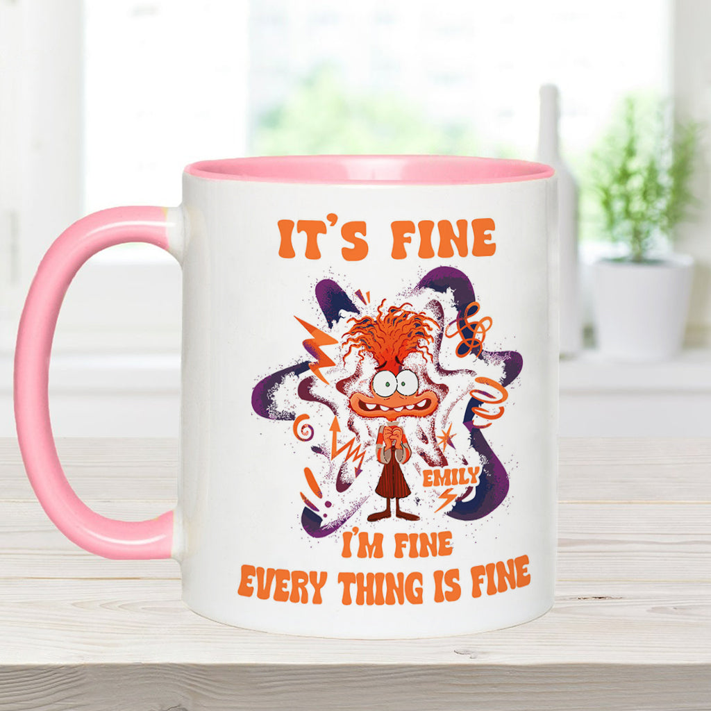 Personalized Accent Mug Cute Anxiety Design Gift for Graduation Accent Mug GradoCreations
