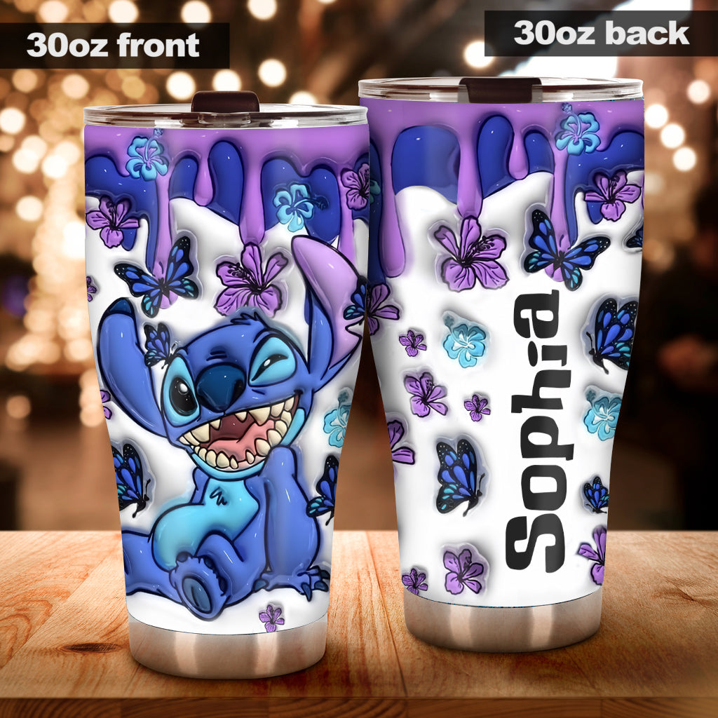 Personalized Purple Ohana Tumbler Custom Name Gift for Her Tumbler GradoCreations