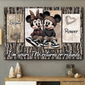 Personalized Mouse Mickey Minnie Canvas Art Gift for Couple Canvas And Poster GradoCreations