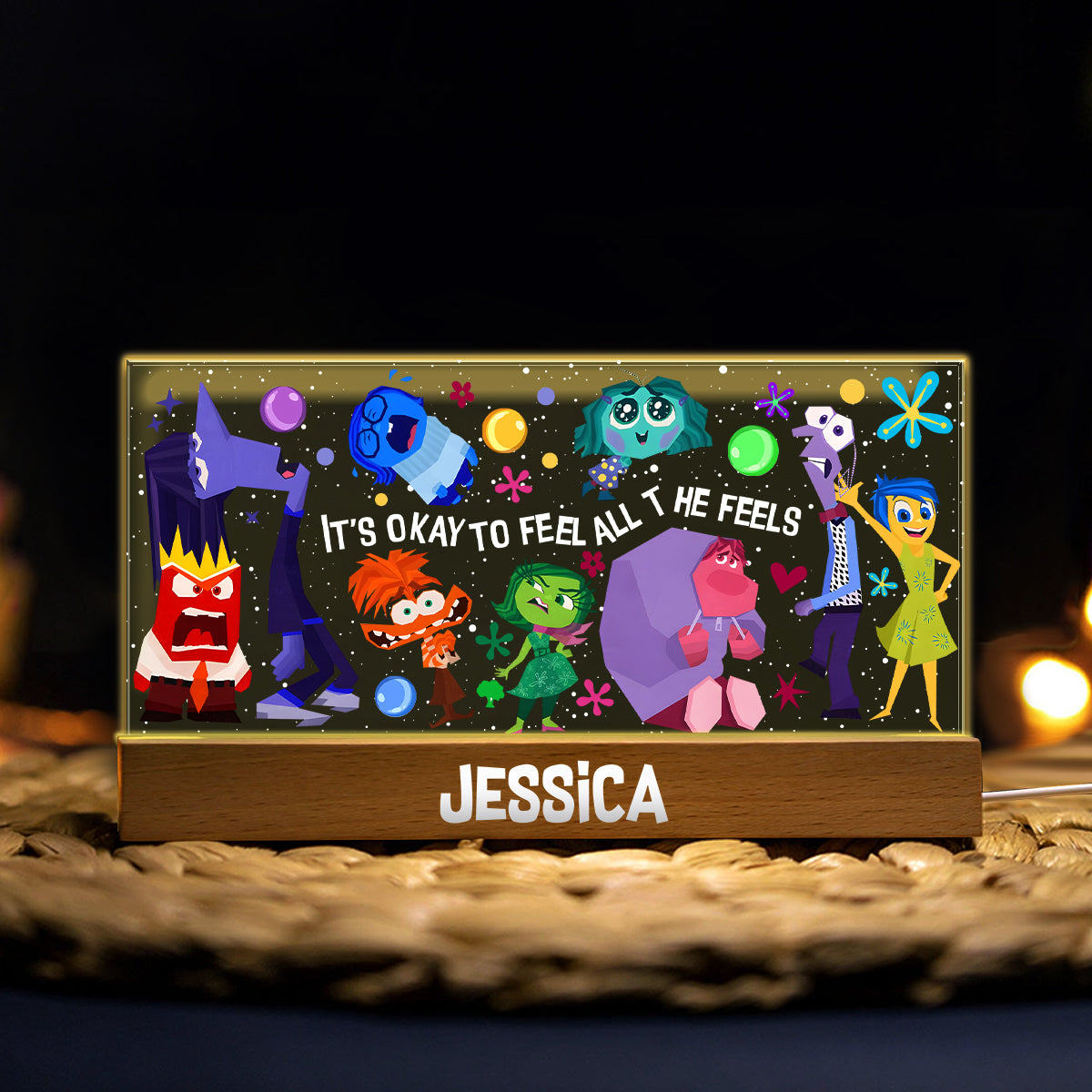 Personalized Shaped LED Night Light Custom Name Gift for Mom Shaped Led Night Light GradoCreations
