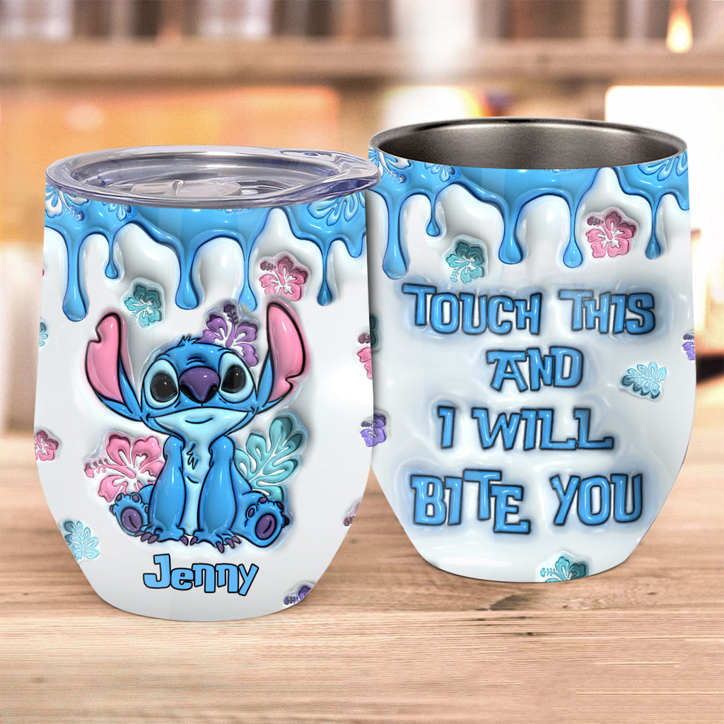 Personalized Ohana Wine Tumbler Custom Name Gift for Birthday Wine Tumbler GradoCreations