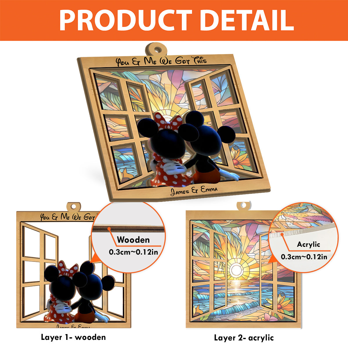 Personalized You & Me We Got This Suncatcher Gift for Couples Suncatcher GradoCreations