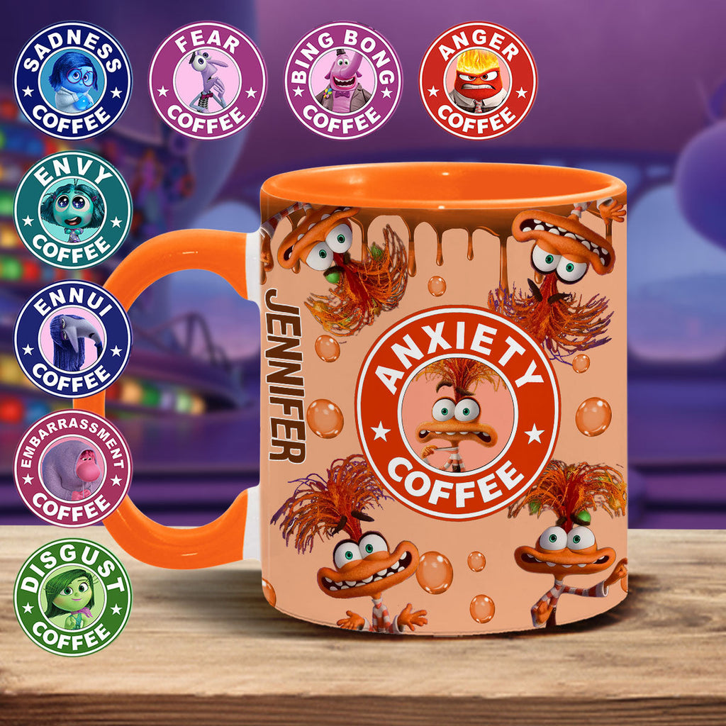 Personalized Accent Mug Custom Name Anxiety Coffee Gift Accent Mug GradoCreations