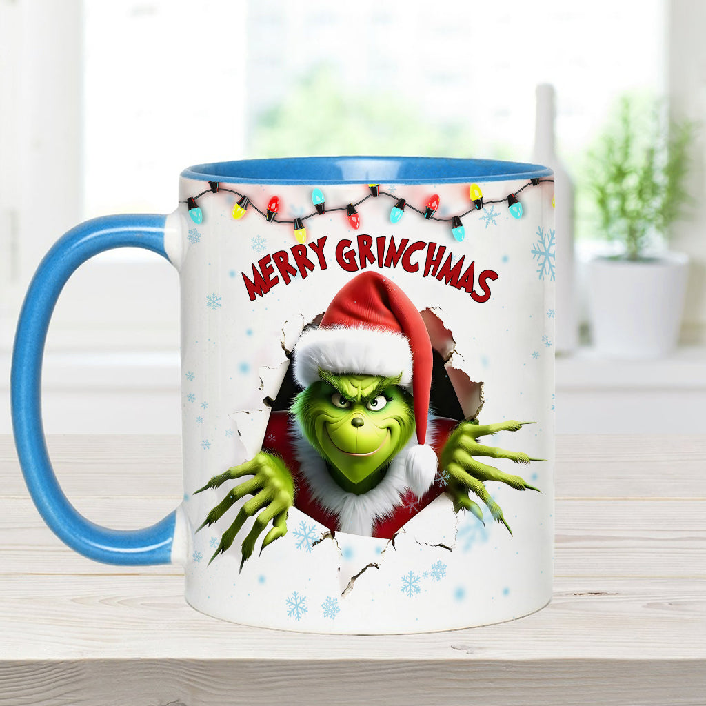 Personalized Merry Grinchmas Accent Mug Custom Name Gift Accent Mug GradoCreations