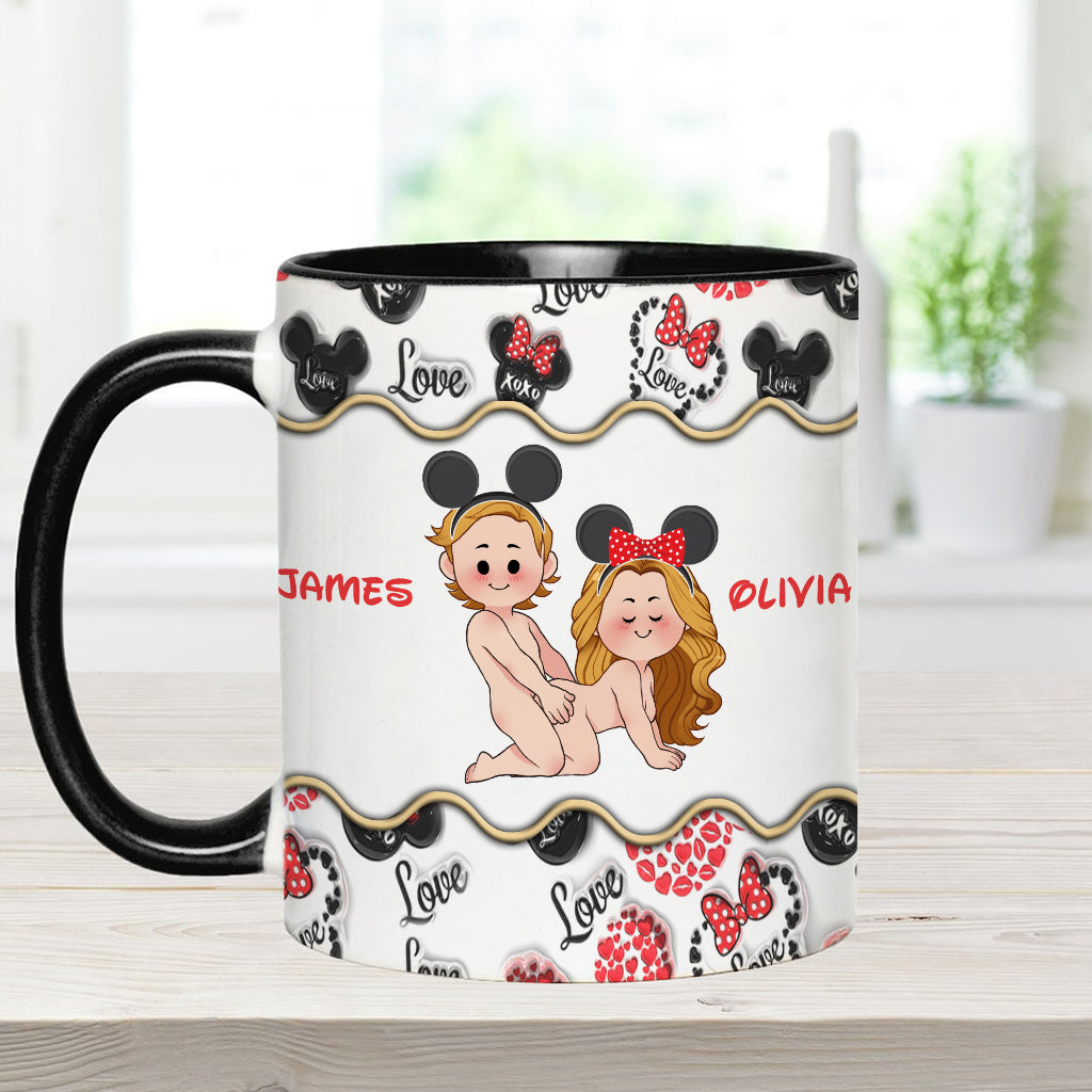 Personalized Accent Mug with Custom Name for Valentine's Day Gift Accent Mug GradoCreations