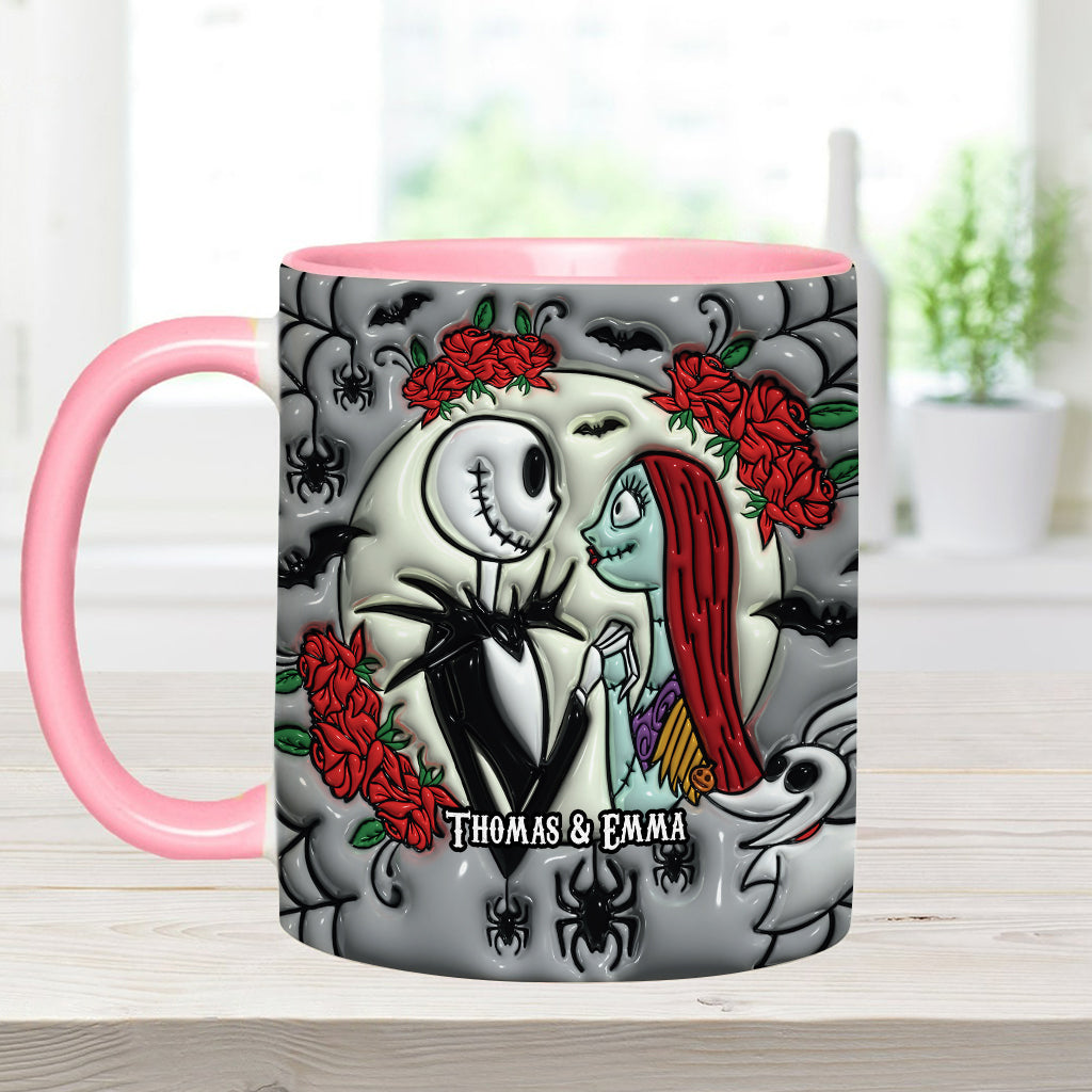 Personalized Nightmare Accent Mug for Couples | Custom Name Gift Accent Mug GradoCreations