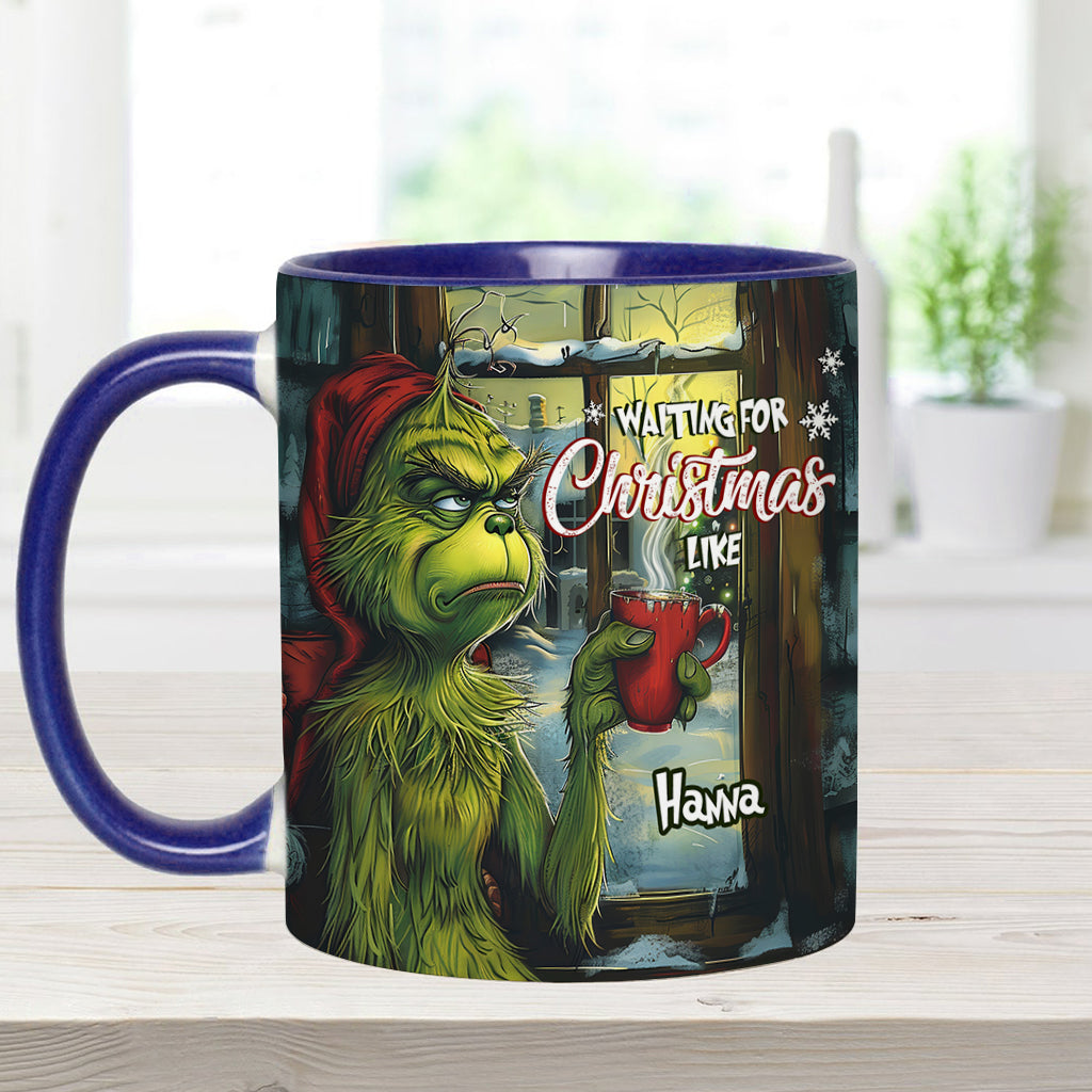 Personalized Grinch Accent Mug Custom Name Christmas Gift Accent Mug GradoCreations