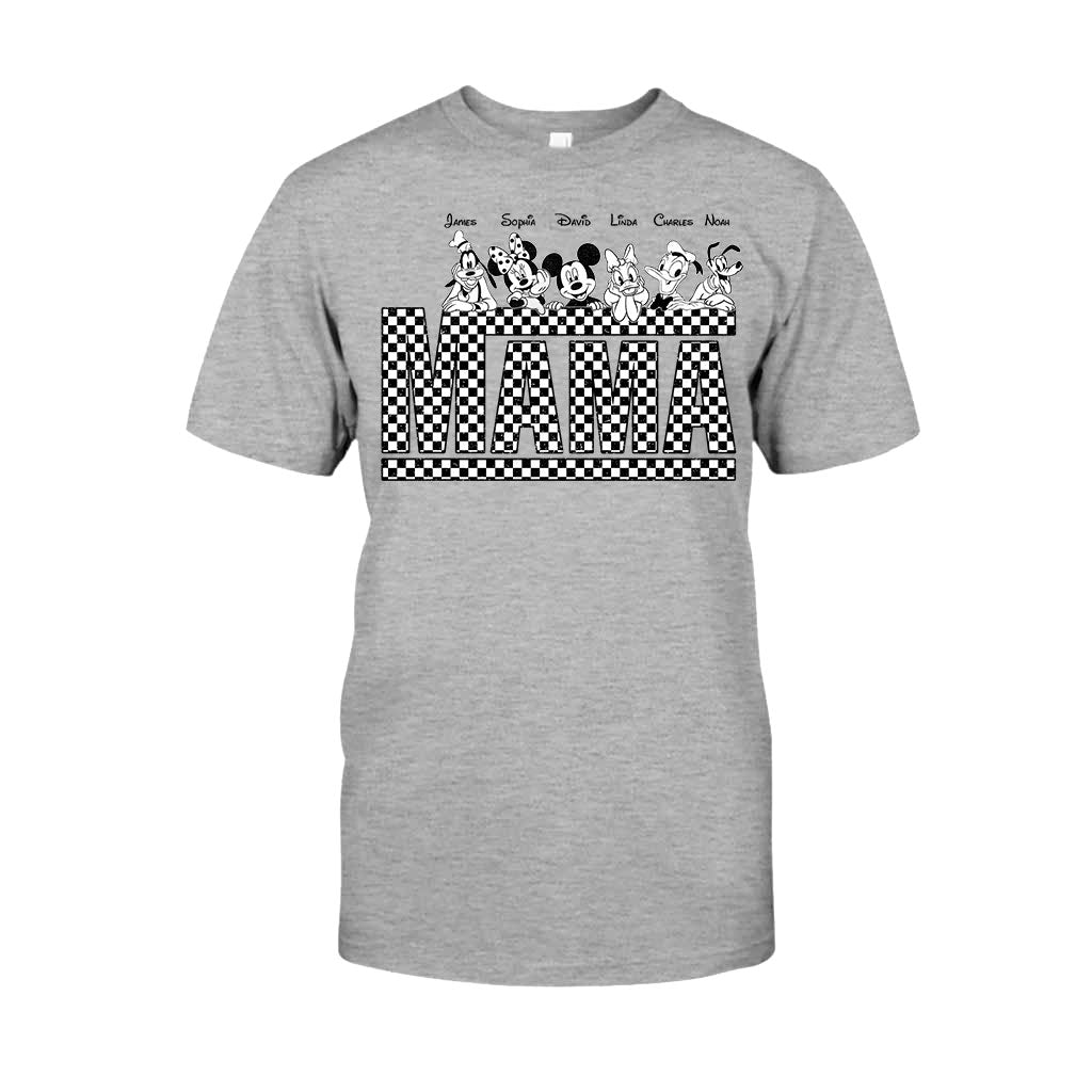 Personalized Vintage Checkered Mouse T-Shirt & Hoodie for Mom and Dad T-shirt & Hoodie GradoCreations