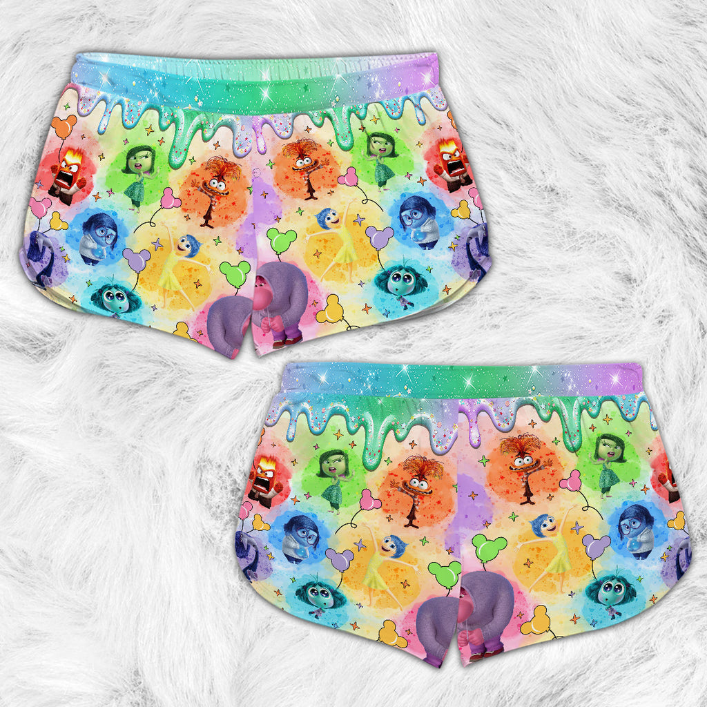 Personalized All Over Shirt & Shorts Set for Women - Colorful Feelings Gift All Over Shirt & Women Shorts GradoCreations
