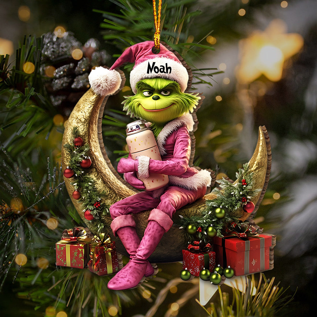 Personalized Naughty Green Lady Christmas Ornament Custom Name Gift Ornament GradoCreations