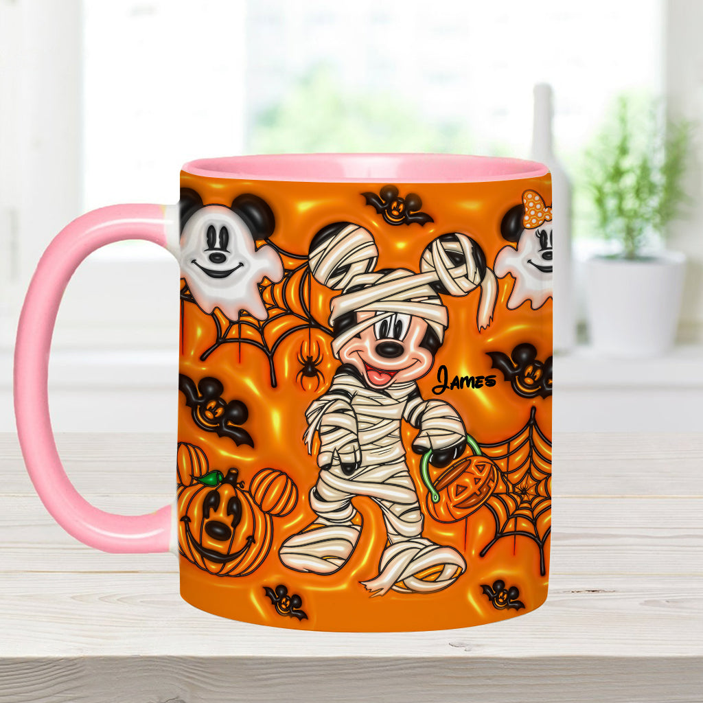 Personalized Halloween Accent Mug for Kids Custom Names Accent Mug GradoCreations