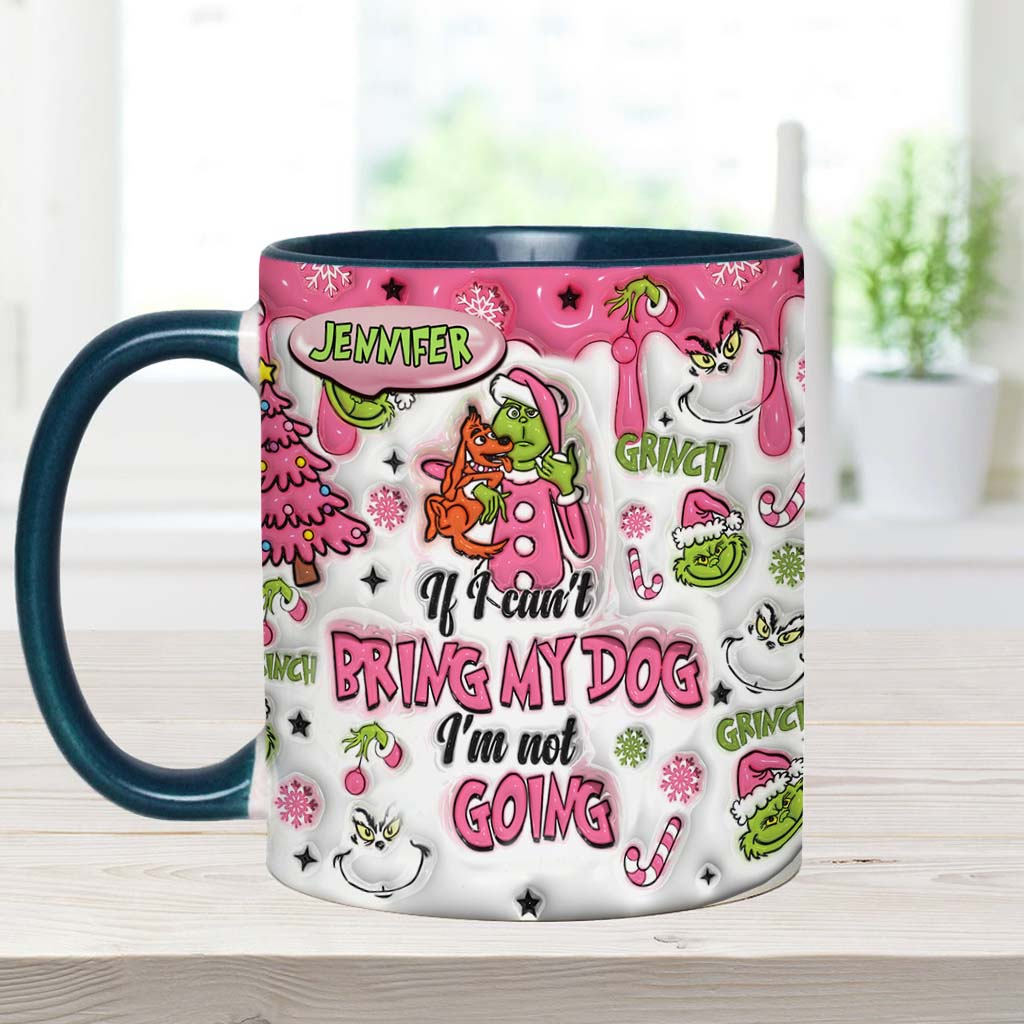 Personalized Grinch Accent Mug Custom Name Gift for Dog Lovers Accent Mug GradoCreations