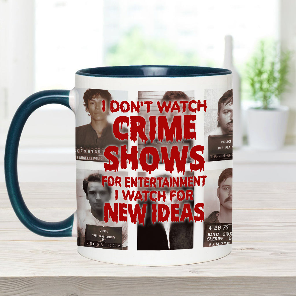 Personalized Accent Mug with Funny Crime Show Quote Gift Idea Accent Mug GradoCreations