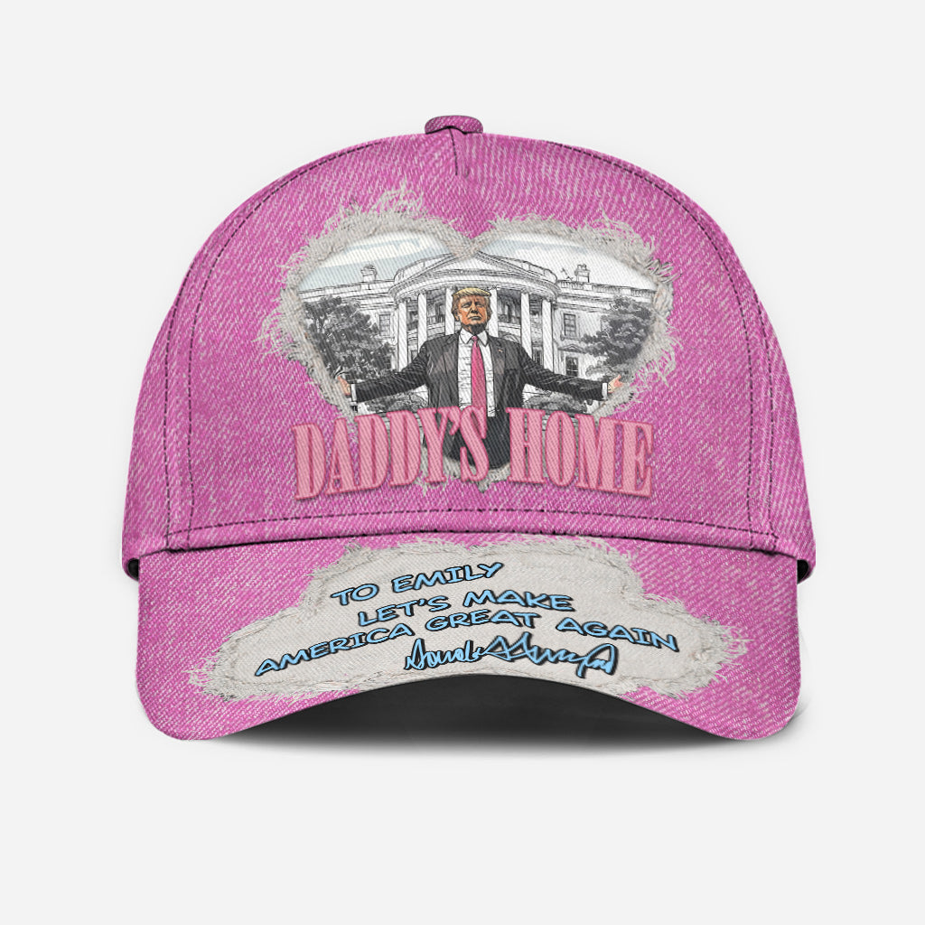 Personalized Classic Cap Daddy's Home Custom Name Gift for Dad Classic Cap GradoCreations