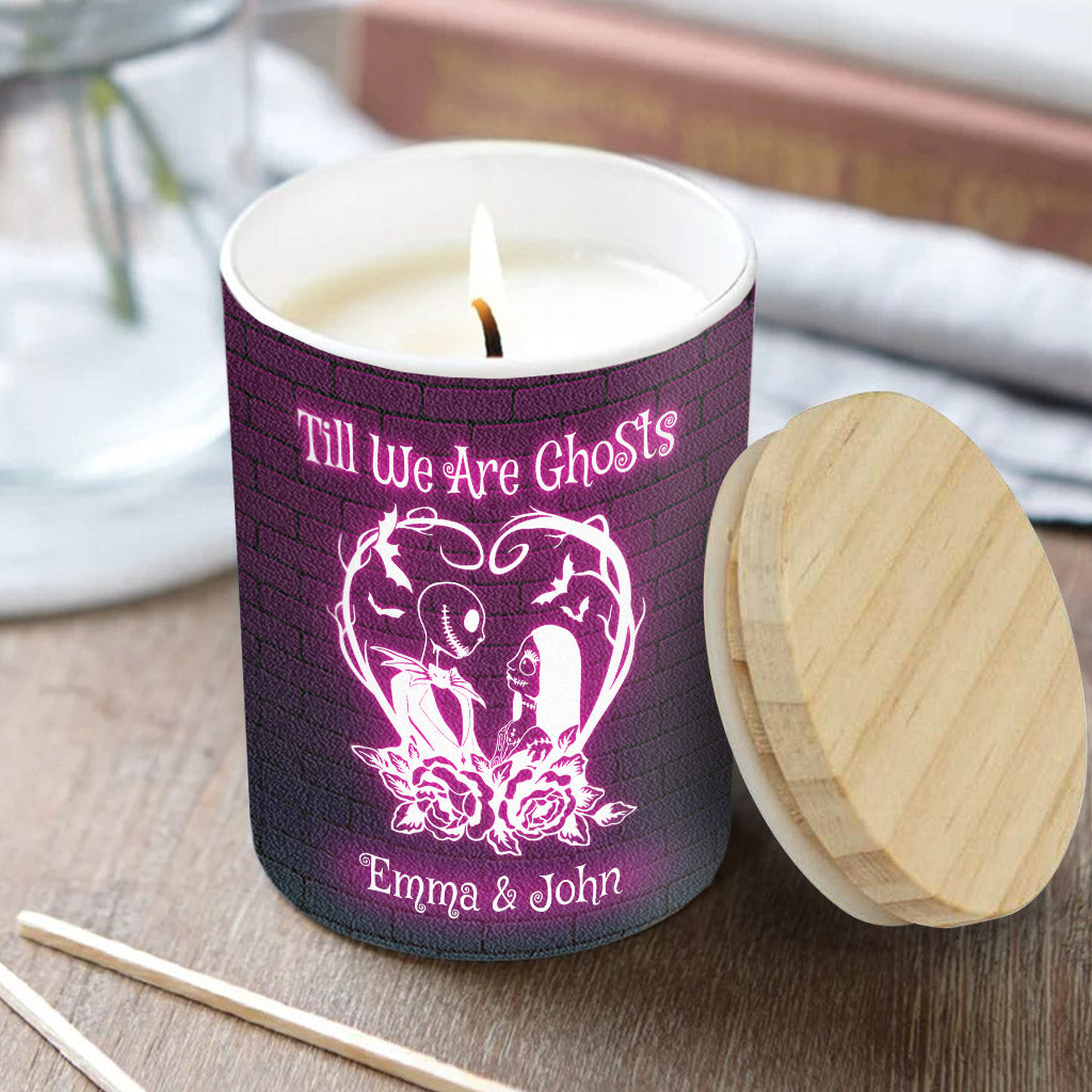 Personalized Till We Are Ghosts Candle with Wooden Lid for Couples Candle With Wooden Lid GradoCreations