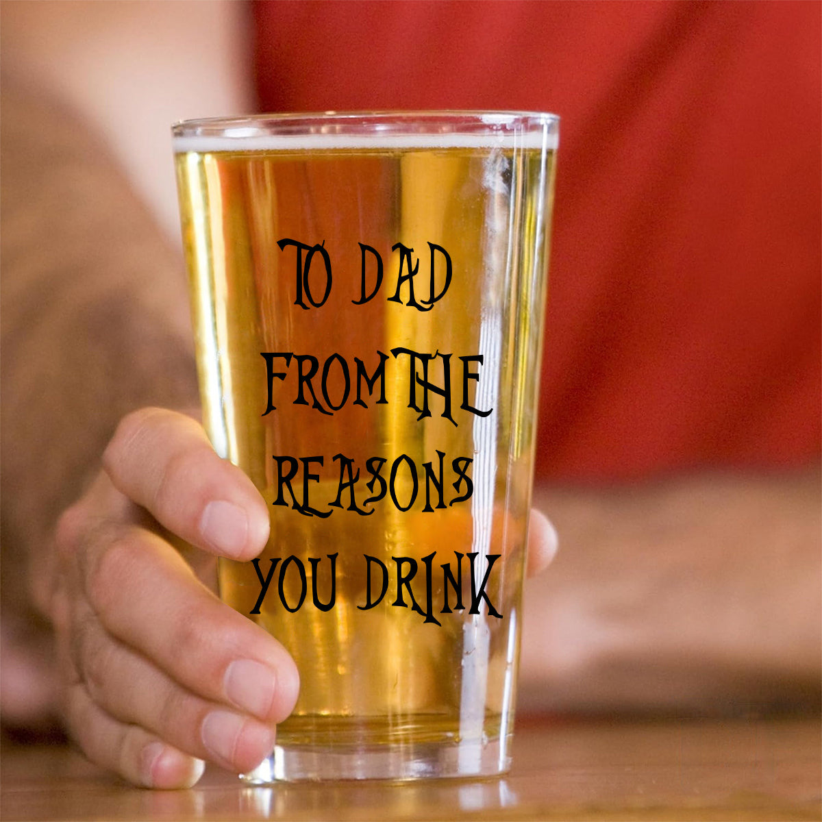 Personalized Beer Glass for Dad Custom Name Gift Idea Beer Glass GradoCreations