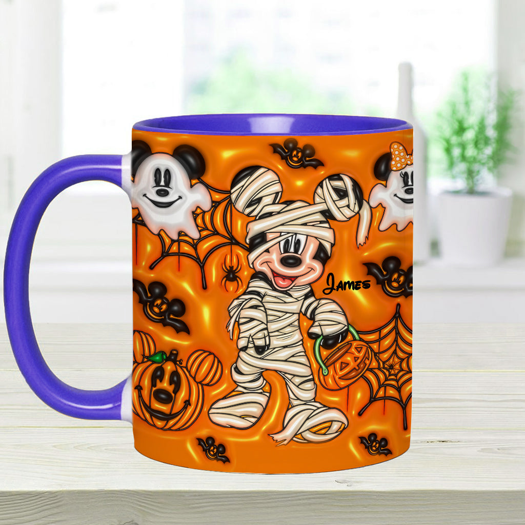 Personalized Halloween Accent Mug for Kids Custom Names Accent Mug GradoCreations