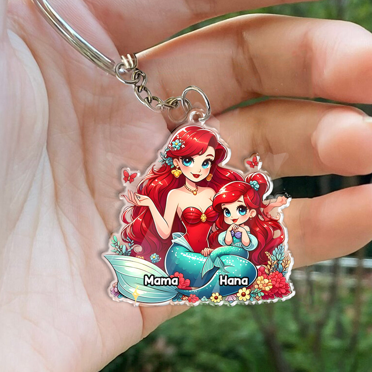 Personalized Mom & Daughter Keychain Custom Name Gift for Mother's Day Keychain GradoCreations