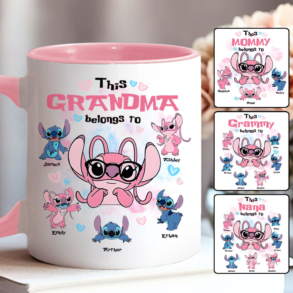 Personalized Accent Mug This Grandma Belongs To Custom Name Gift Accent Mug GradoCreations