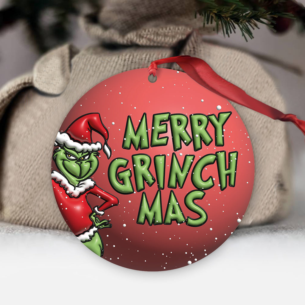 Personalized Merry Grinchmas Christmas Ornament Gift for Family Ornament GradoCreations