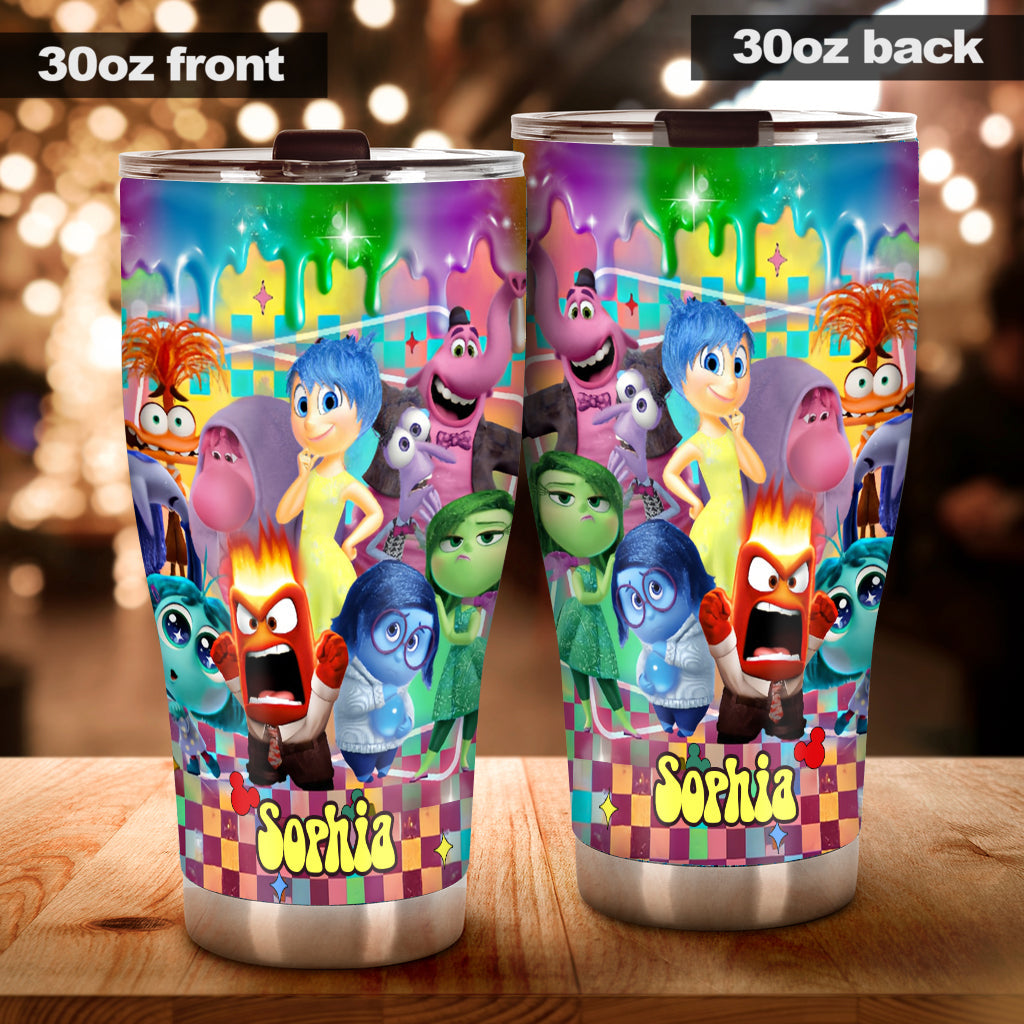 Personalized Tumbler with Custom Name & Colorful Design for Kids Tumbler GradoCreations